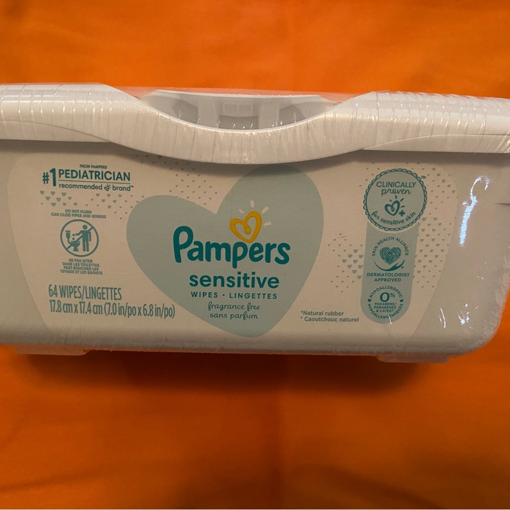 💥 SALE 💥- Pampers baby wipes- 64 count Pop up Container new SEALED box READ